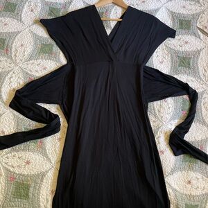 SHIHAR Black Convertible Maxi Tunic Dress